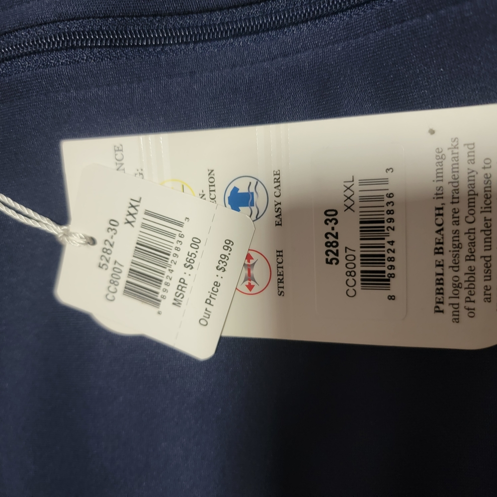 Pebble Beach Navy Ruffle Zip-Up - Picture 8 of 9